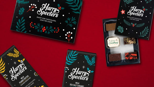 A selection of Christmas chocolate boxes and bars