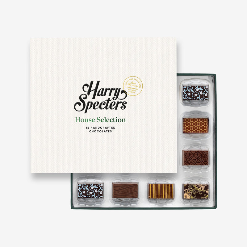 A premium chocolate box perfect for sharing, partially closed